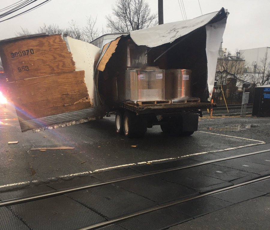 Train Hits Truck: 3rd Accident This Winter At Cedar Ave. Crossing |  Middlesex, NJ Patch