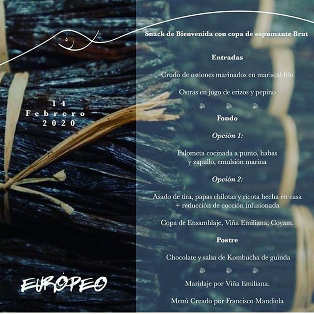 Hicimos un paréntesis en nuestra remodelación  para este 14 de Febrero, y abriremos en exclusiva  el @restauranteuropeo con un Menú Especial de nuestro premiado chef @fjmandiola y un maridaje de 
@emilianaorganic, con cupos limitados. Reservas sólo al te… ift.tt/2SfMn28