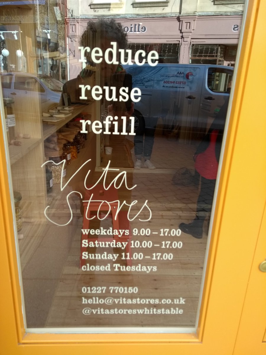 FreeWhitstable's tweet image. *NEW* in #Whitstable Vita Stores in Harbour St, 'reduce reuse refill' store. Take your own bags and containers.
Less #singleuseplastic
