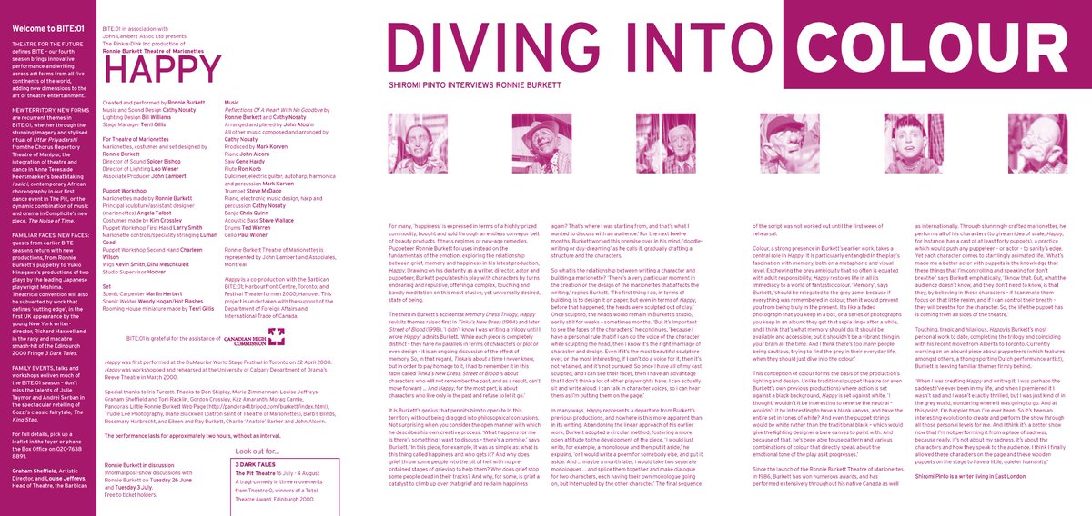 Something from our archive #barbican #happy #printdesign #theatre