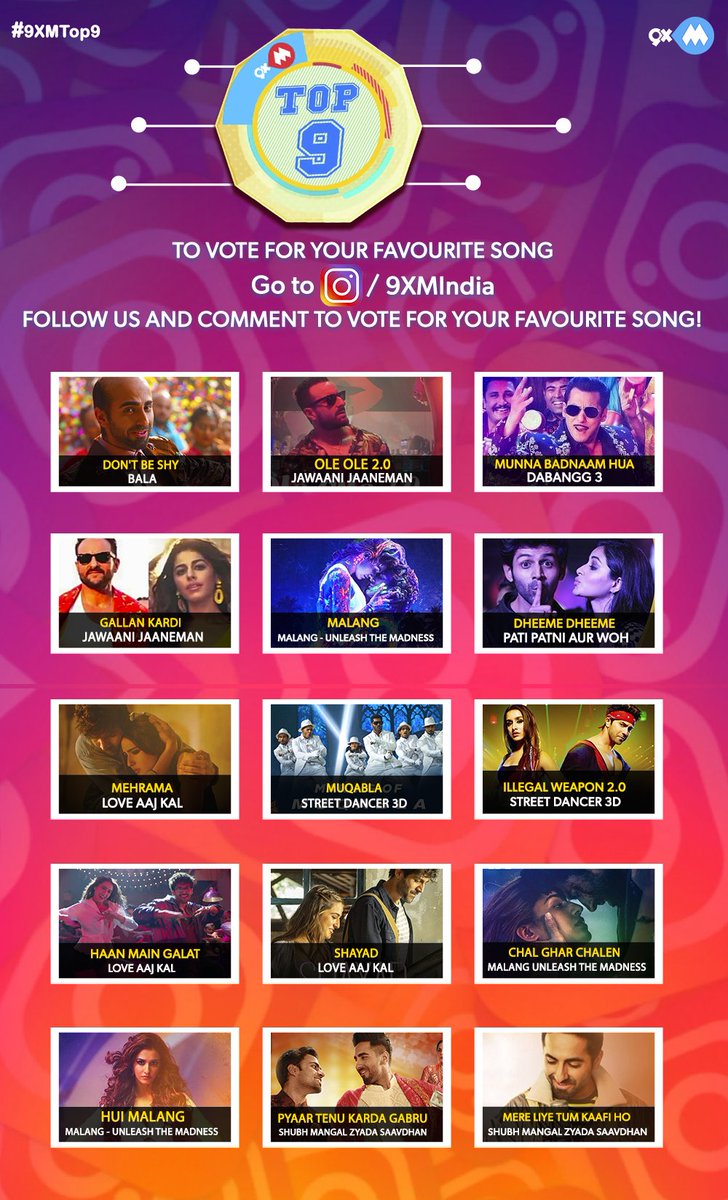 9xmHaqSe's tweet photo. It's time to select your 9XM Top 9.
Follow us on #Instagram and comment to vote for your favorite song using #9XMTop9!

Click to comment: https://t.co/vHPq9cKZll https://t.co/OPt5C2jpcm