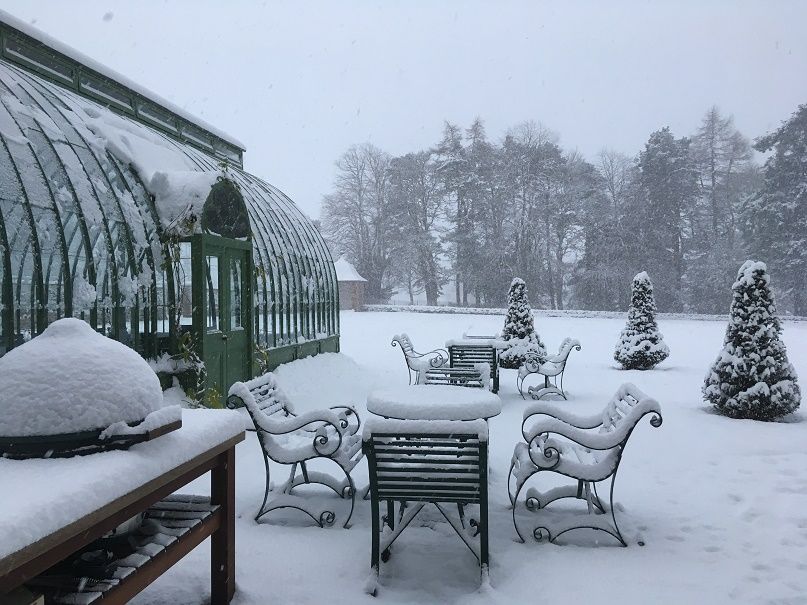 Could these sleet showers turn into snow to coat our #walledgarden as beautifully as last year' #snow #sleet #scotland #highlands #castlegrounds #TravelTuesday
