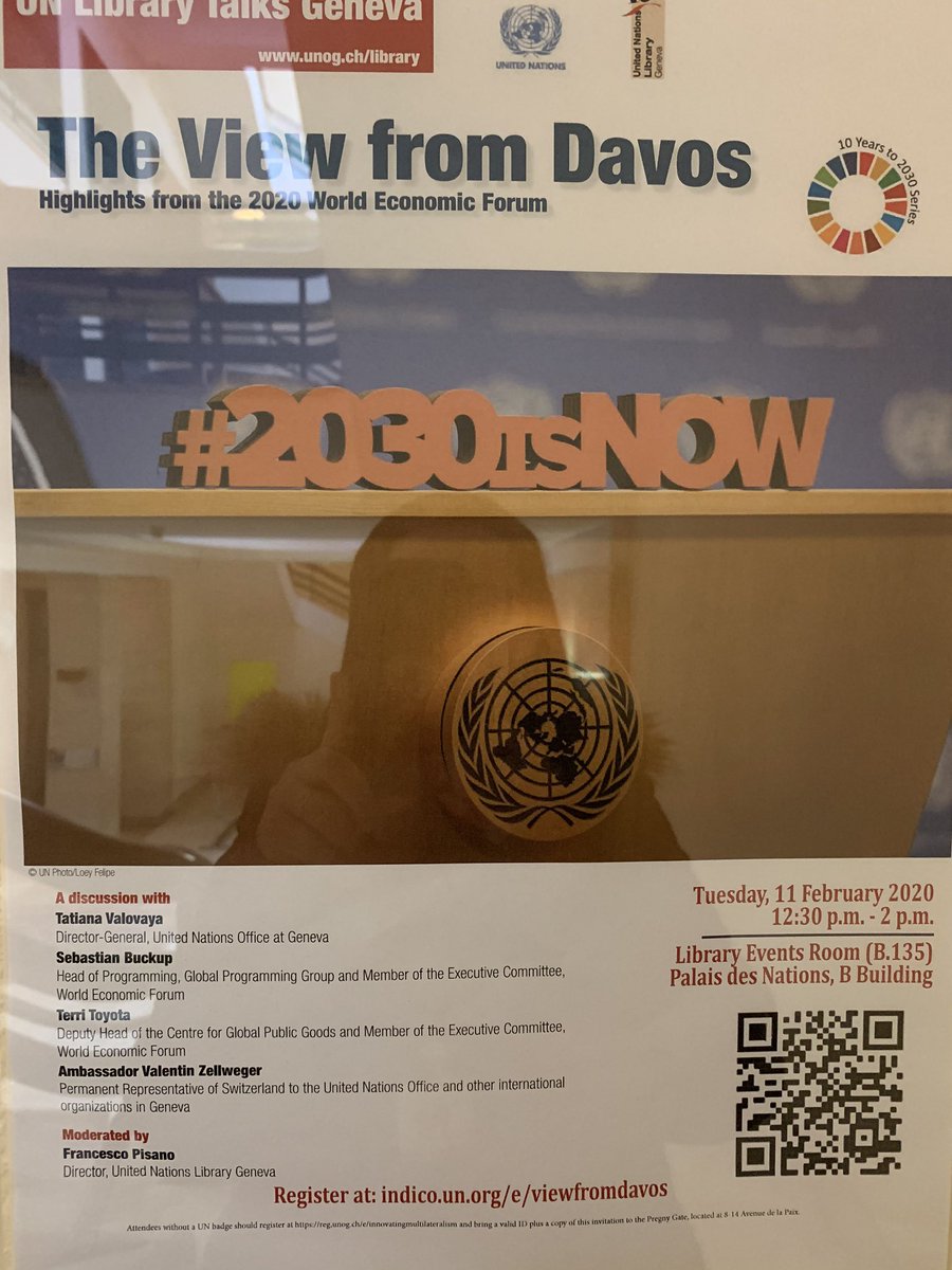 hadeelalfarra0's tweet image. I was today's #LibraryTalks discussion about @wef @Davos 2020 UNOG DG
How to reach goals #10YearsTo2030
It was short but done very well to highlight #Davos2020
Thanks for all