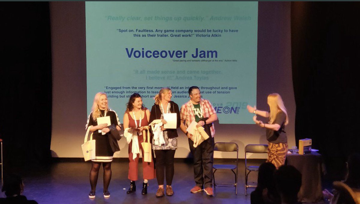 NetworkVO's tweet photo. Here’s a pic of the winners from #GameOnVOND2019 #voiceoverjam . Are you coming to this years #GameOnVONDLA2020 ? Do you want to be part of the VoiceOver Jam? You still have time to grab your ticket . https://t.co/PQhfeTcFvP #videogames https://t.co/2DrRMOgepQ