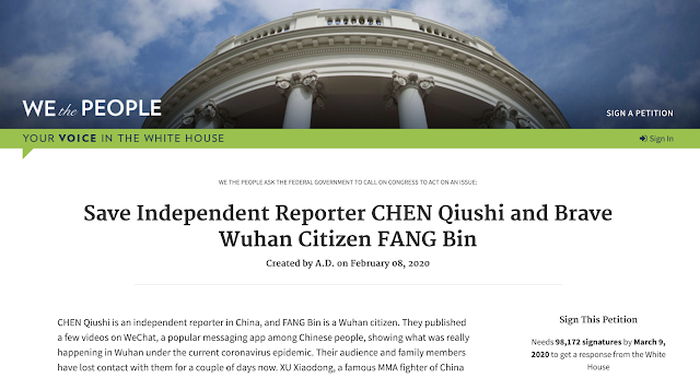 GilchristTraci's tweet photo. 我簽了營救陳秋實和方斌的白宮請願信。下面的鏈接就是簽名的網站，是英文的，first name填名，last name填姓，email address填你的電子郵件，然後按sign now。
https://t.co/wkSkCIJRSu https://t.co/UyNMAd0736
