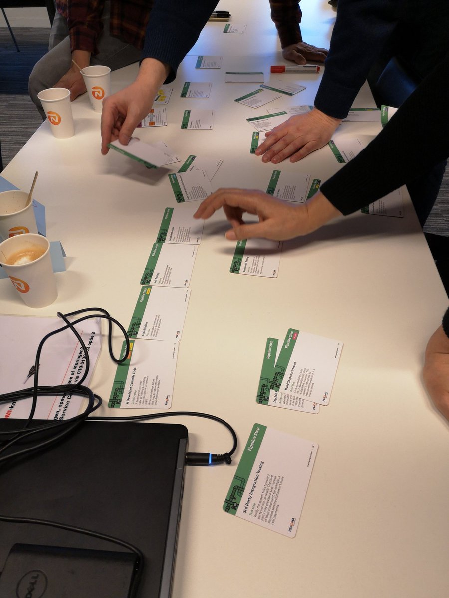 Doing a pipeline design session with the praqma Pipeline game <a href="/emilybache/">Emily Bache</a>