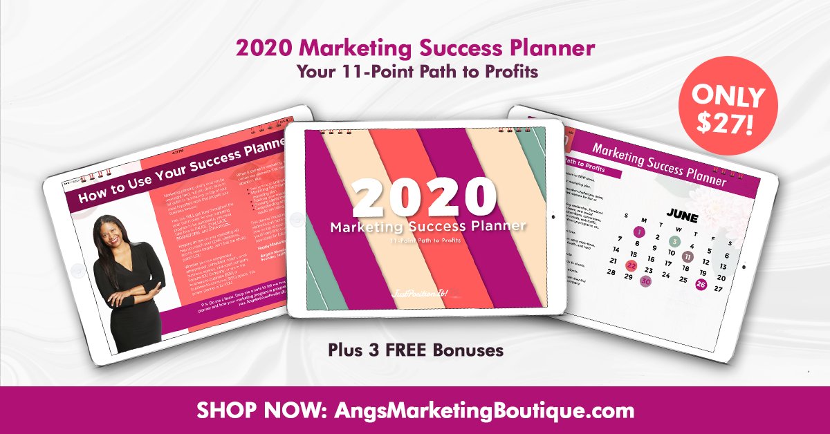 justpositionit's tweet photo. Manage and monitor your #marketing like a pro! This #2020planner will help. #marketingplan https://t.co/JMx81JRDbb ๐ ๐ https://t.co/ByIGCzLSqu