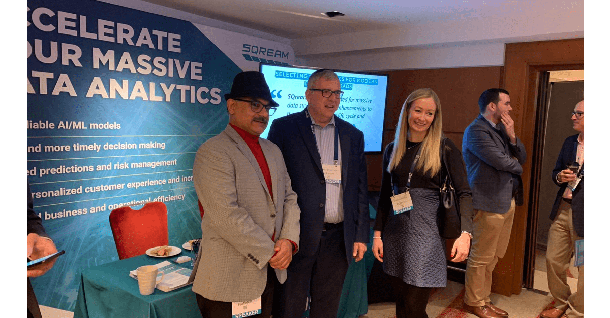 SQreamTech's tweet photo. It's raining data at CDAO London! Stop by our stand to learn how #SQreamDB can accelerate your massive data analytics, for more accurate AI/ML models and better business intelligence. #bigdataanalytics #businessintelligence https://t.co/yGW2q6SCqk