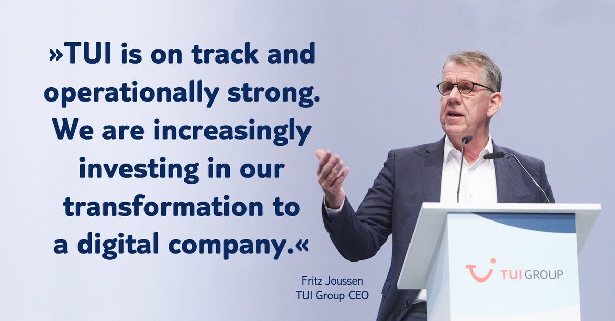 Statement of #TUI Group CEO Fritz Joussen at today's #TUIAGM. 💬
#ThinkTravelThinkTUI