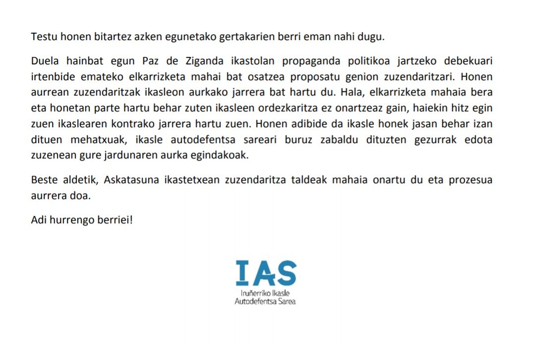 🚨🚨 Adi!!! Azken egunetako gertakarien berri👇👇👇