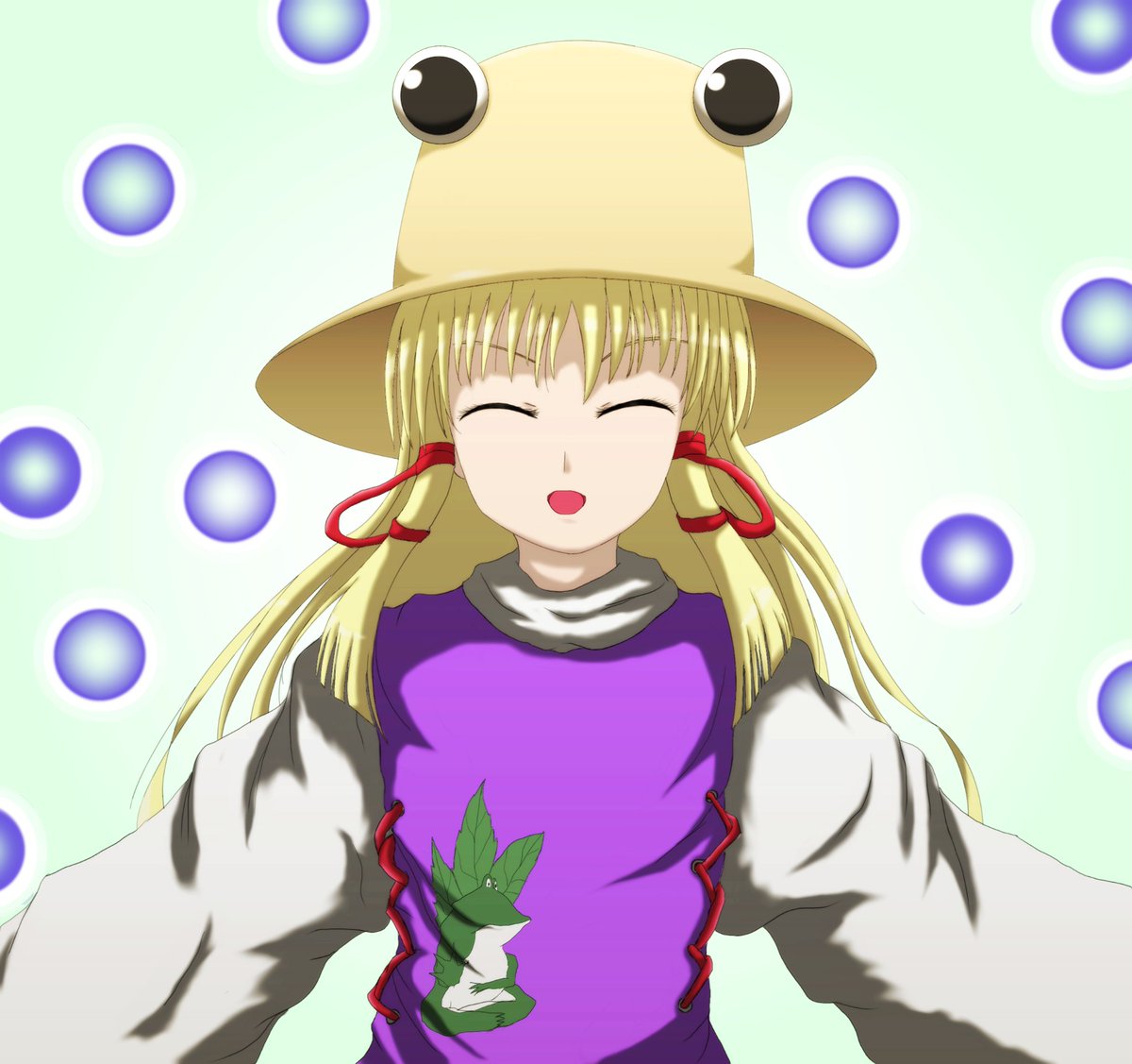 メタリックcp アニメゲームイラスト イラスト 絵描きさんと繋がりたい この絵は洩矢諏訪子を描いたときの絵です この キャラクターといえばカエルです カエルのキャラクターというとかわいくて人気な印象ですが 実物のカエルはそこまで人気な訳では