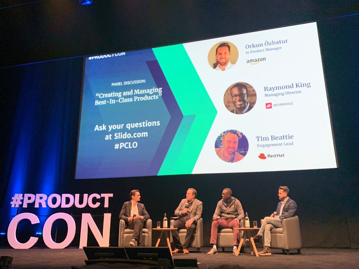 Georgi_Anev's tweet photo. What builds world-class products? 
👉 @timbeattie: “culture”
👉 Ray King: “the product manager”
👉 @Ozbatur: “the users”

#ProductCon #prodmgmt #productdesign #productmanagement https://t.co/kCbfTqgFNl