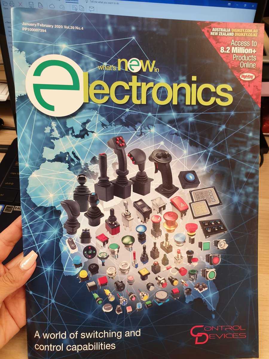 ApemFr's tweet image. Notre distributeur australien Control Devices s&apos;affiche en Une du magazine &quot;What&apos;s New Electronic&quot; de ce mois-ci, avec une large gamme de produits APEM !
Nous sommes fiers de la confiance que nous accordent nos distributeurs, en France, en Europe.. ou à l&apos;autre bout du monde !