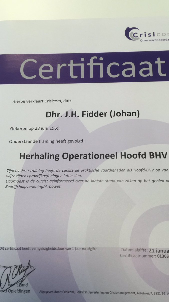 Hij is weer binnen, bedankt Jaap Blok voor de nuttige en leerzame dag👍💪