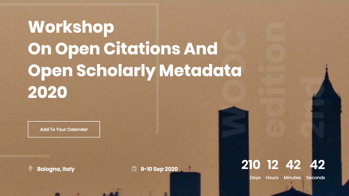 Open Citations and Open Scholarly Metadata tweet media