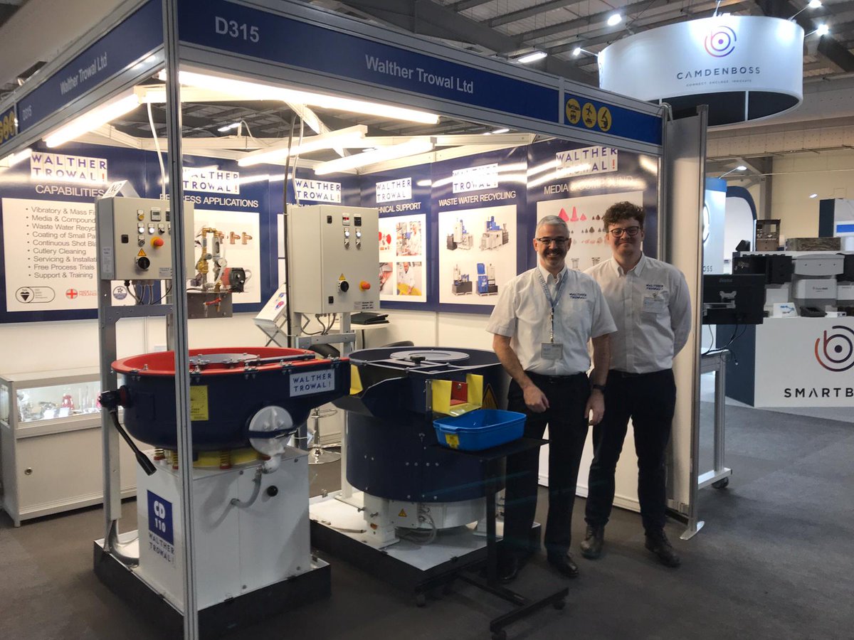 WaltherTrowalUK's tweet photo. We are exhibiting this week at the Southern Manufacturing show #SouthManf 
Come along to stand D315 opposite the food hall to discuss your surface finishing / vibratory finishing requirements with our experienced team. https://t.co/zeKWoKNmPh
