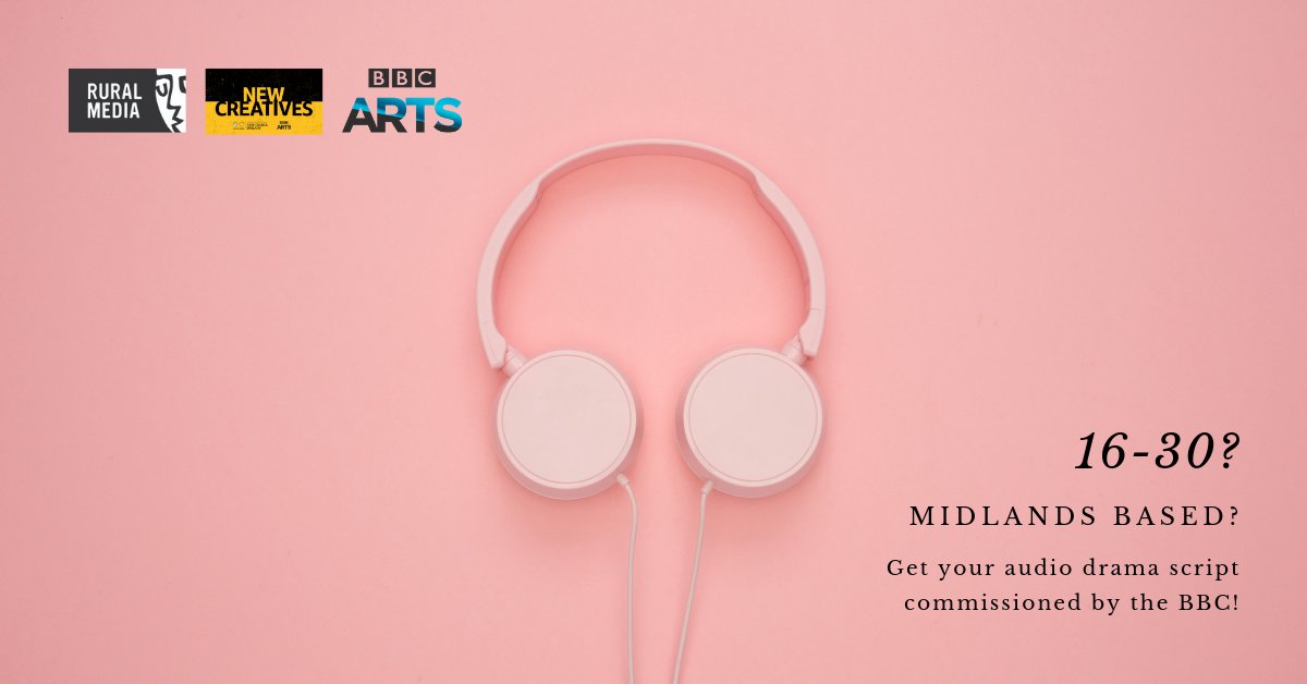 RuralMedia's tweet photo. Exciting news! We've extended the callout for our #NewCreatives audio commissions! If you'd like to hear your script on @BBCSounds, apply before Saturday 29th Feb! 

You must be:

✅ 16-30 yrs
✅ #Midlands based

APPLY HERE 👉 https://t.co/SKJaz8m35Q

#WritingCommuntiy #writers https://t.co/AKrMPJrS08
