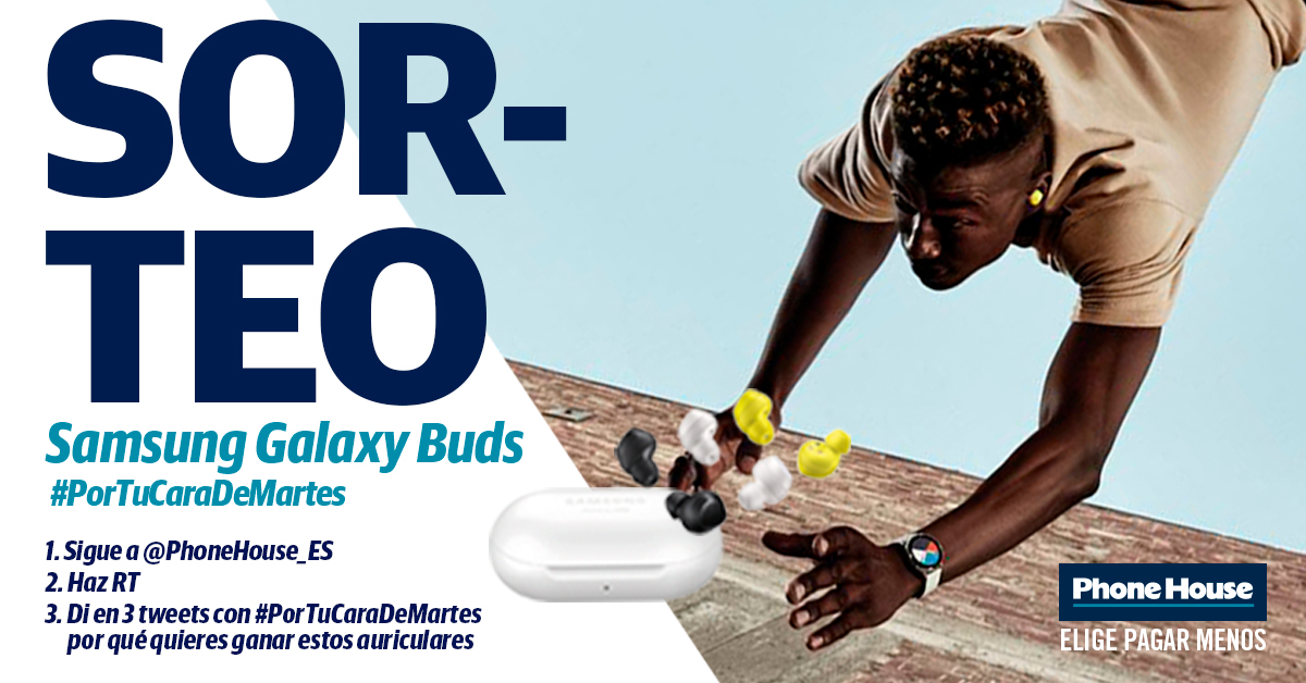 PhoneHouse_Es's tweet photo. ¡Nuevo #SORTEO cargado de ritmo! 🎶

Para ganar unos #SamsungGalaxyBuds 🎧:

1⃣Sigue a @PhoneHouse_Es 
2⃣RT
3⃣Di en 3 tweets con #PorTuCaraDeMartes por qué quieres llevarte estos auriculares bluetooth de regalo

SUERTE Y AL LÍOOO 🤞

Bases: https://t.co/7yId3YLJiE https://t.co/XXrOUTgrAU