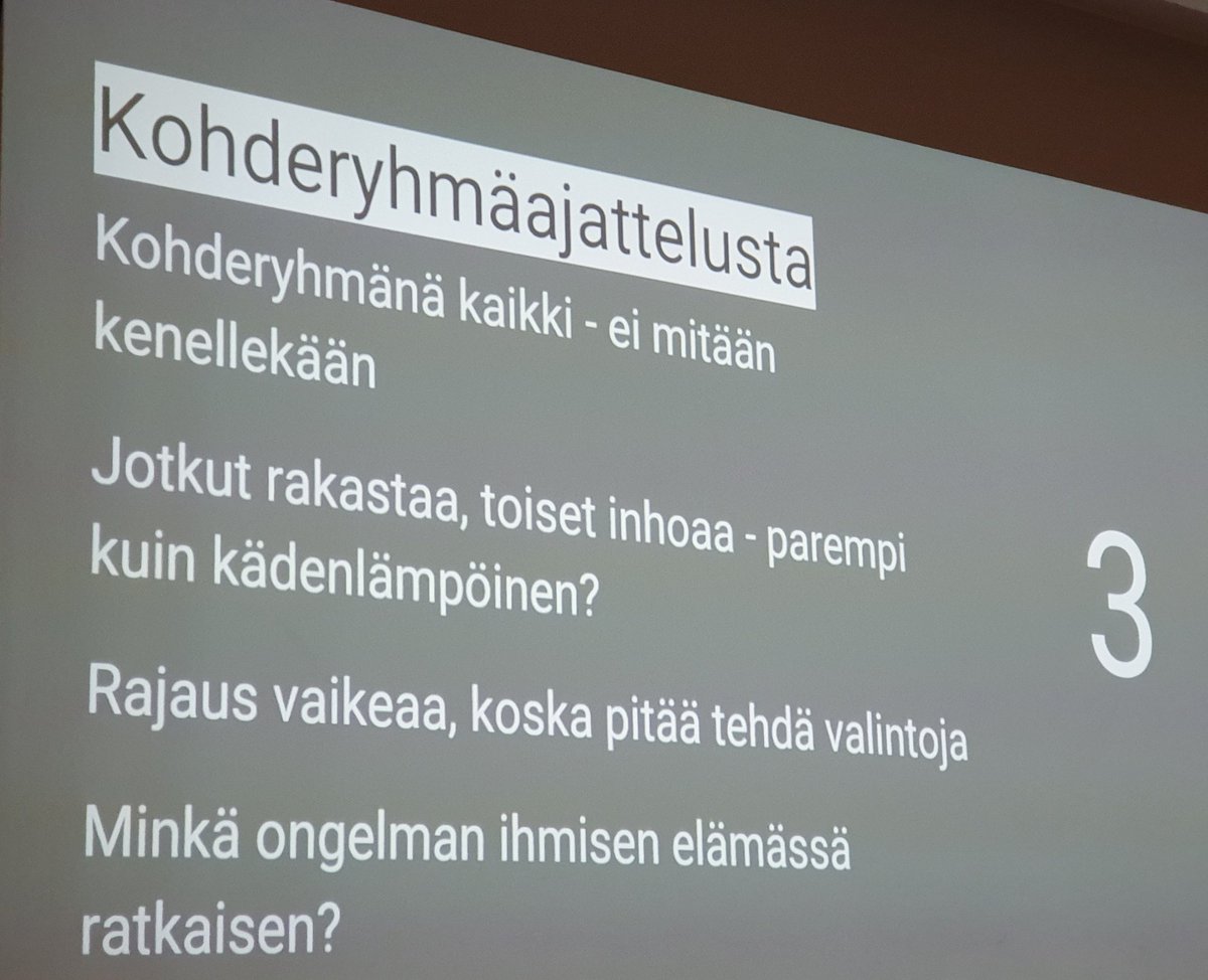 RuuthJaana's tweet photo. Kädenlämpöiset sisällöt innostavat harvoin ketään, @KaisaKirves selventää kohderyhmäajattelua sisältöjen tuottamisessa. #viestintä #menestyväjärjestö https://t.co/q9YSfxWXF2
