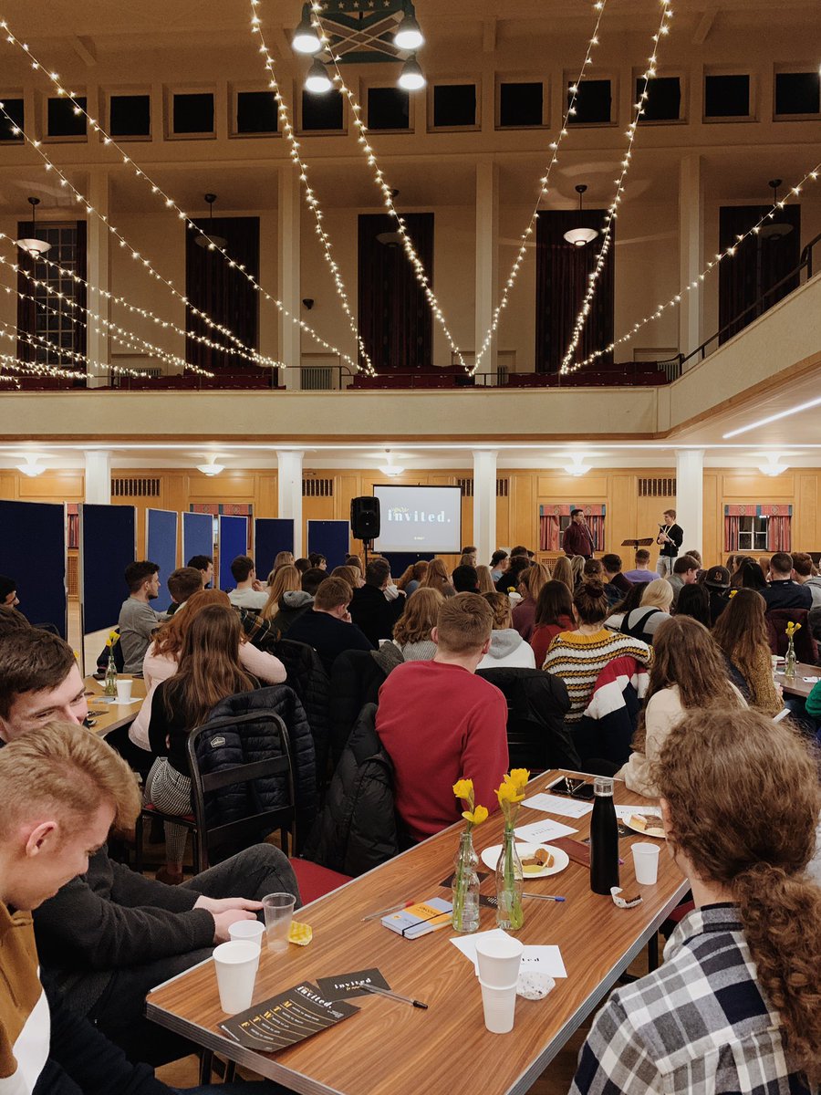 QUBCU's tweet photo. First day done at our events week ‘Invited’. Please pray for:
Our speaker Dave Jensen
Our events at lunchtime/evening
Each student we encounter and engage with through Streetreach/Talkshop
That the Gospel is proclaimed, that God will be at work and reconciling people to Himself. https://t.co/qaMRrKpdH7