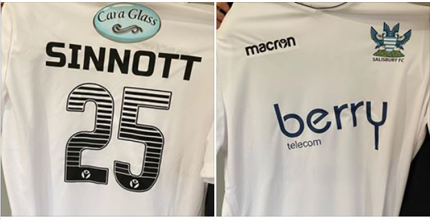 SalisburyFC's tweet photo. Great to see our shirt made it to Cardiff @JordanShirts . #jordansinnott  #ShirtsForJordan #Sinnott25 @BerryTelecom @SpireFM @journalupdate 
https://t.co/0KiIyGT3lY https://t.co/MfJxnmoMGA