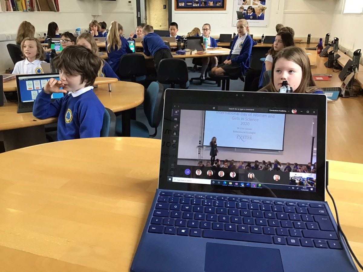 Great use of @MicrosoftTeams to hold an assembly with @laleaver1 for #WomenInScienceDay with all of @BCPSchool & @WestclystCPS. Fascinating to hear about her work with Squirrels & how we can look after our #redsquirrels