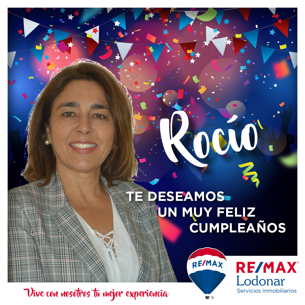 remaxlodonar's tweet photo. 📣 Felicidades Rocío!!
✅Tus compañer@s de #RemaxLodonar te deseamos un feliz cumpleaños, que pases un día como te mereces, y que sigas disfrutando de cada momento como hasta ahora.🎊🎉
#CumpleañosOficina #Remax #AgentesRemax #WeareRemax #ViveConNosotrosTuMejorExperiencia https://t.co/8fTt7NT5sG