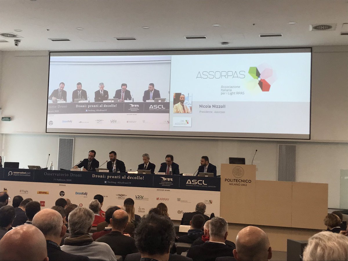 Nicola Nizzoli <a href="/assorpas/">ASSORPAS</a> spiega a che punto è l’evoluzione de mercato italiano #OssDroni19 #Droni
