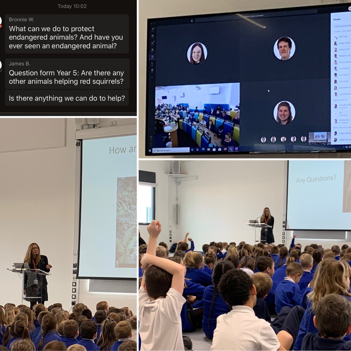 Fantastic assembly across the three schools today for #WomenInScienceDay by @AlexandraPulfer with @laleaver1 #STEM assembly using @MicrosoftTeams @Office365