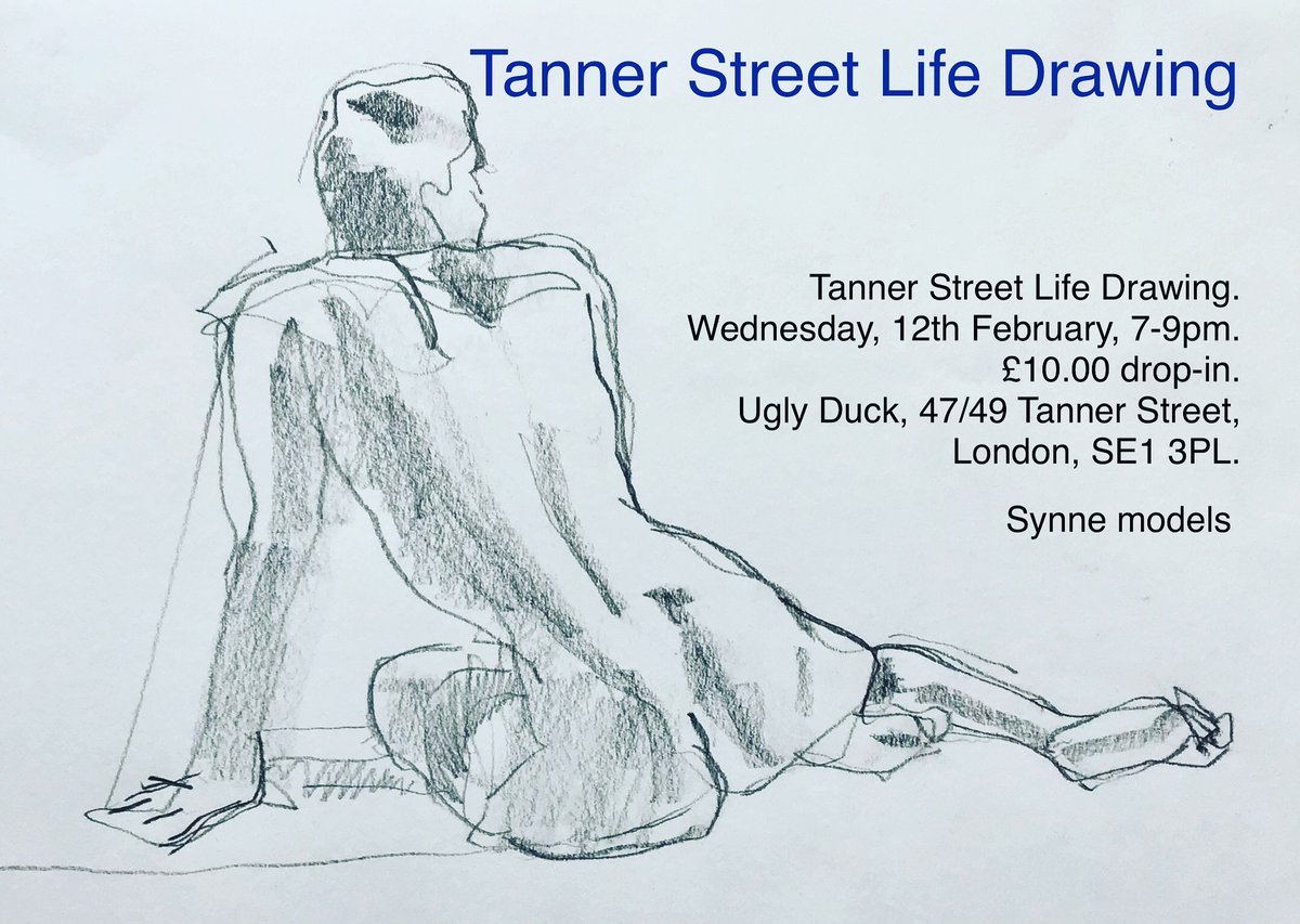 Dancer Synne poses at Tanner Street Life Drawing tomorrow, 12th February 7-9pm. £10. Join us for #Sketching 47-49 Tanner St, London, SE1 3PL.  Details at Meetup meetup.com/Tanner-Street-… #lifedrawing #art #Bermondsey #figuredrawing #figurativeart 
@WeAreUglyDuck
