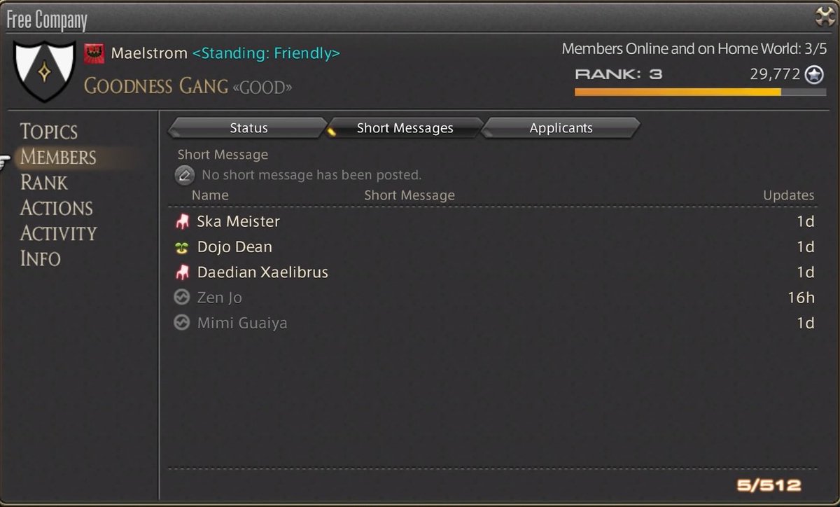 dojodean's tweet image. It’s official we have a #GoodnessGang FC (guild or clan) up and running in #ffxiv 🙌🏽 Starting off with a few homies I enjoy gaming with and we will build like our D2 clan. Always fun, only fun. #thegoodness now we can mix D2 back into the rotation.