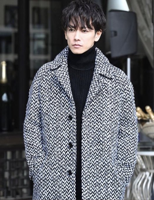 ABYTS 佐藤健 コート ウールリバーコート 黒 | nalans.com