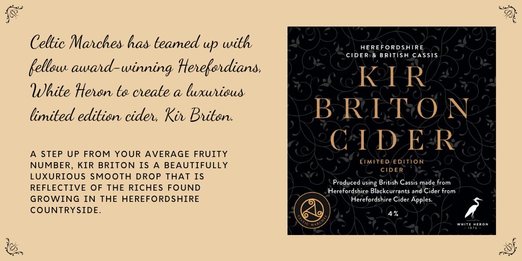CelticMarches's tweet photo. Kir Briton Cider - a luxurious celebration of the Herefordshire countryside.
If you like cider and you like cassis, you'll love this!
@WhiteHeron1876 #Herefordshire #BritishCassis #KirBritonCider https://t.co/055Od092HE
