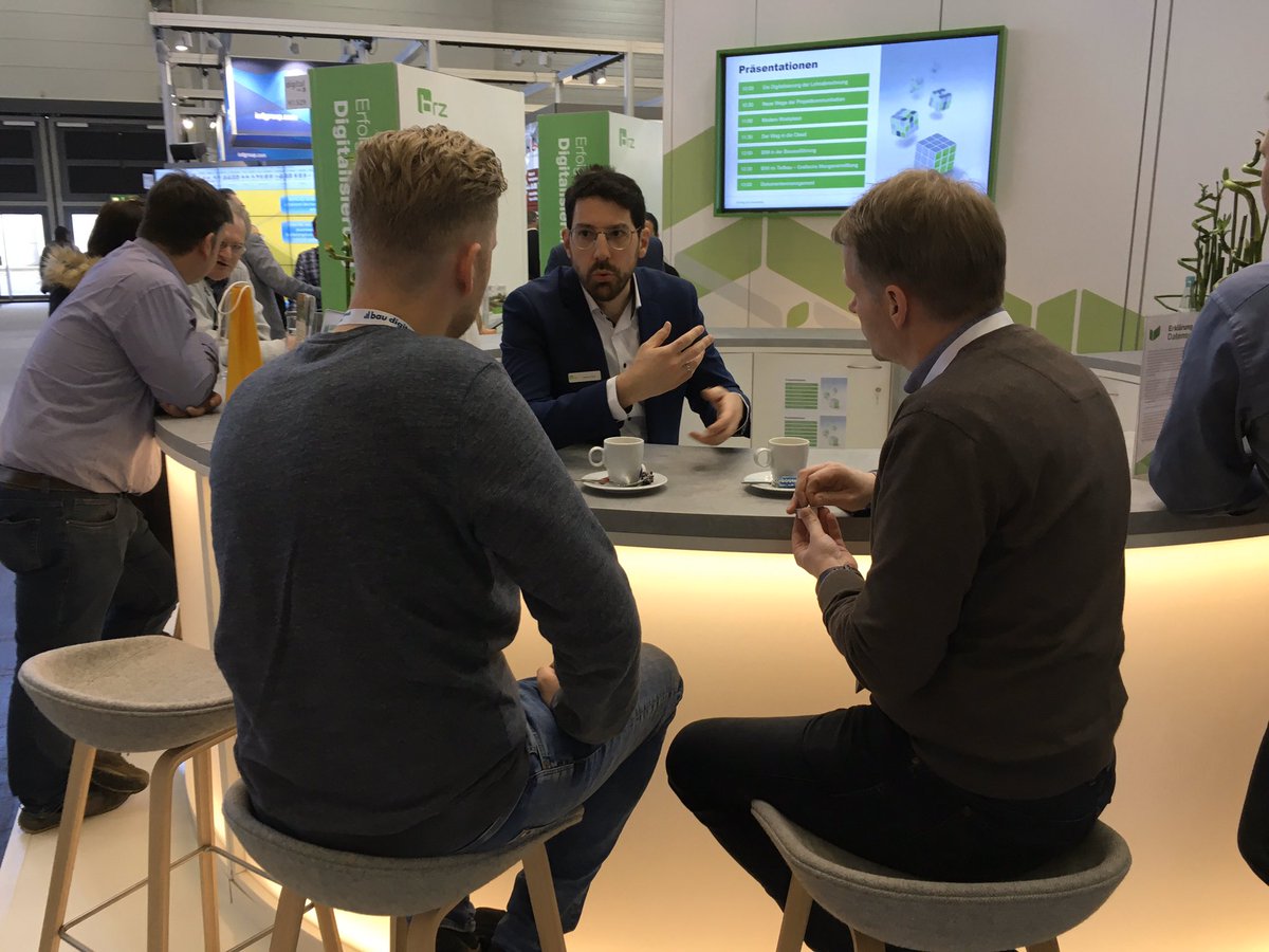 BIB_GmbH's tweet photo. Der erste Tag auf der #digitalBAU läuft richtig gut an bei @brzdeutschland in Halle 7, Stand 529 @digital_bau #digitalambau #BIM #Digitalisierung https://t.co/03BDTUDEwM