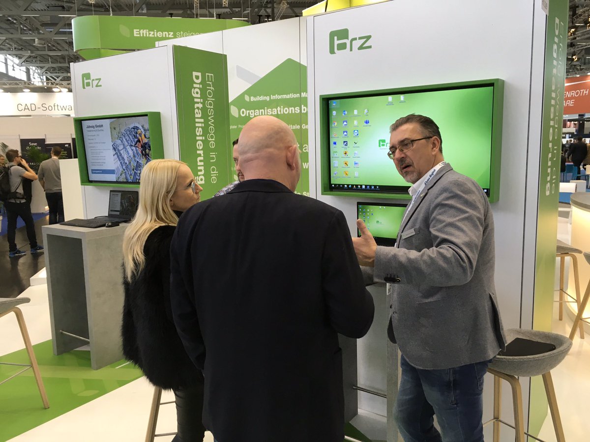 BIB_GmbH's tweet photo. Der erste Tag auf der #digitalBAU läuft richtig gut an bei @brzdeutschland in Halle 7, Stand 529 @digital_bau #digitalambau #BIM #Digitalisierung https://t.co/03BDTUDEwM