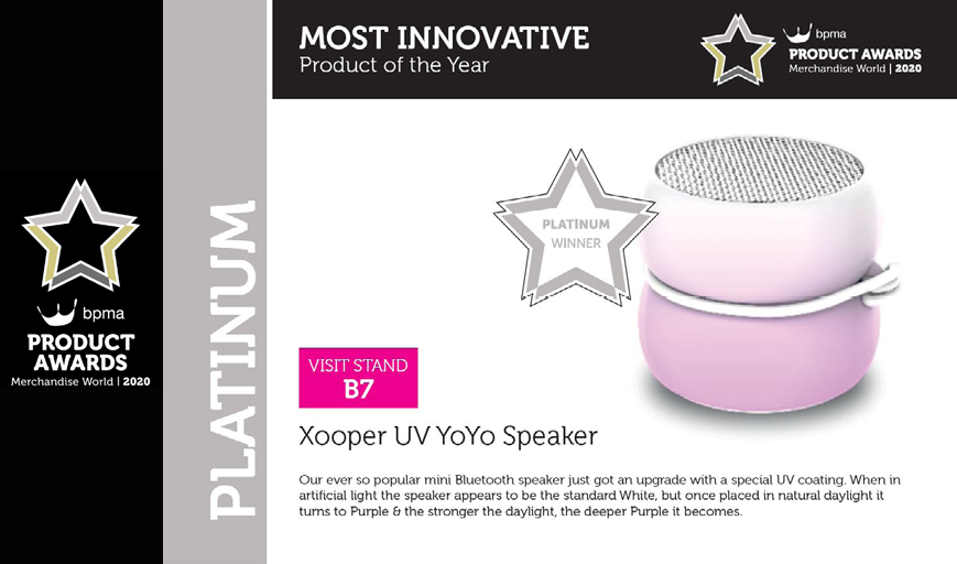 Visit the BPMA stand D4 at <a href="/MerchWorld_UK/">Merchandise World</a>  12th-13th Feb and see all winning products #BPMA #productawards #promotionalproducts #merchworld2020 #celebrate