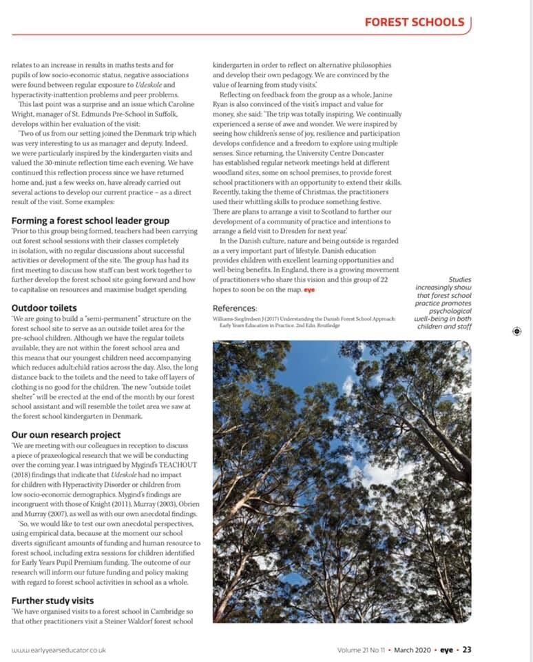 🌿Denmark🌿 Last year two of our colleagues were lucky enough to take part in an inspiring trip with <a href="/DonnyCollege/">DonnyCollege</a> to learn more about this wonderful approach to Outdoor Learning <a href="/EYEearlyEd/">Early Years Educator</a>