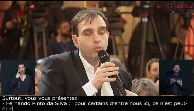 Élysée - Conférence Nationale du Handicap : <a href="/fpintodasilva/">Fernando PINTO</a> alerte, exemples à l'appui, sur l’inaccessibilité des sites web publics. <a href="/cedric_o/">Cédric O</a> admet que : "les chiffres sont catastrophiques" et s'engage sur "plus de 80% de nos sites accessibles d'ici 2022" elysee.fr/emmanuel-macro…