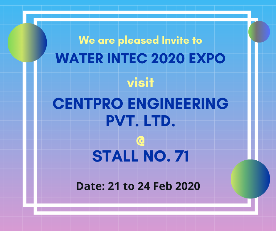 CentproEng's tweet photo. Centpro Engineering Pvt. Ltd. will be pleased to welcome you at our Stall No. 71 on date 21st to 24th February 2020 at WATER INTEC 2020 EXPO, Trade Fair Complex, Coimbatore, India.

#CentPro #India #Pune #Coimbatore #WaterIntec2020 # https://t.co/pGFaHhrNak