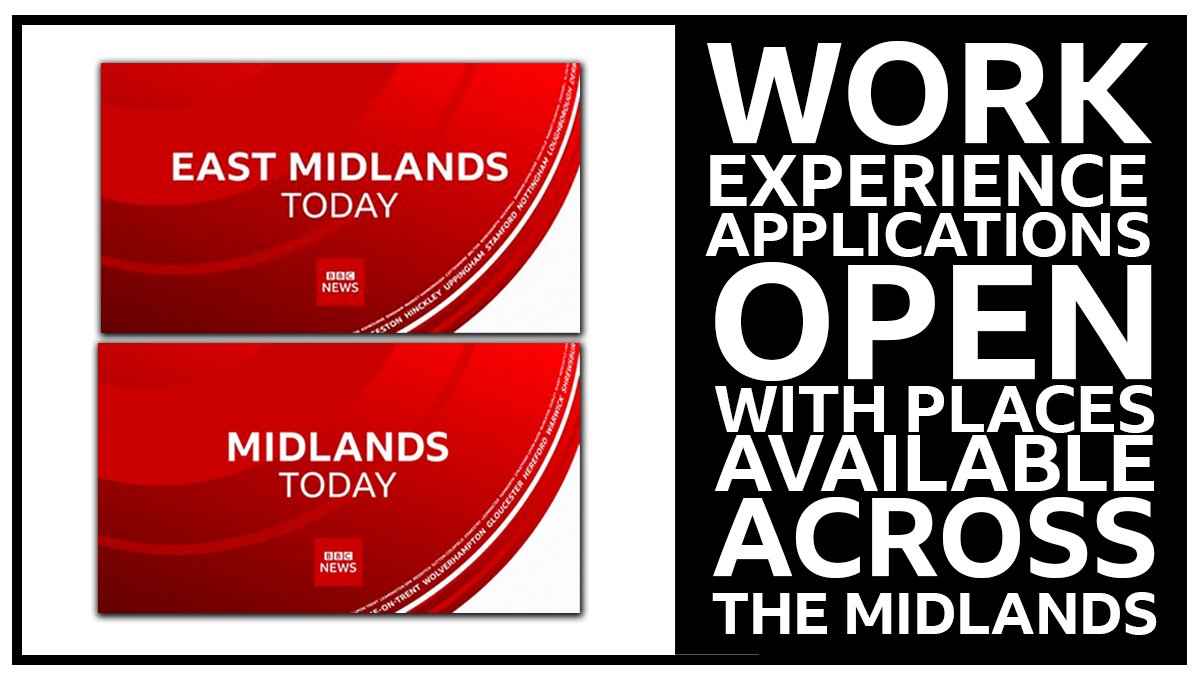 Ever wanted to work at <a href="/bbcmtd/">BBC Midlands</a> or <a href="/bbcemt/">BBC East Midlands</a>? Now's your chance as #workexperience opportunities are open across the UK and there are some crackers in the Midlands 👌

APPLY HERE ➡️➡️ bbc.co.uk/careers/work-e…