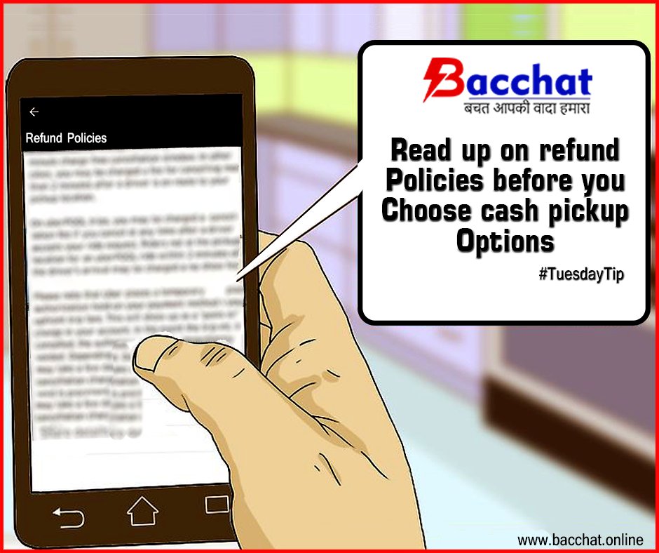 BacchatOnline's tweet photo. While refund options may be a little complex among money transfer companies, if you’re opting for a cash pickup option, make sure you’re well versed with the company’s refund policy &amp; the like.

#TuesdayTip #RefundPolicies #MoneyTransfer #Cash #Company #Bacchat https://t.co/NbFVKebXhF