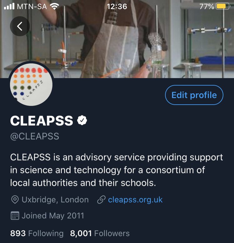 CLEAPSS's tweet photo. After nearly nine years, countless tweets, the occasional argument over things like eating in the lab or methane bubbles on pupils hands. And all the things everyone else reports to us. Plus some ‘bants’ along the way

It is very pleasing to pass the 8000 follower mark. #thanks https://t.co/ouyiIItrkQ