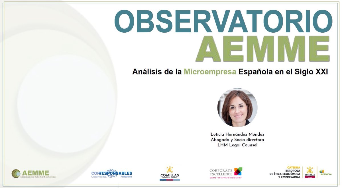 contacteando's tweet photo. Nos ha encantado Leticia Hernández de @LHM_LEGAL, resumiendo parte de la mesa sobre #Financiación dentro  del #ObservatorioAEMME

Según apostilla, y leído en prensa, un estudio reciente sobre las grandes empresas del IBEX triplican su periodo de pago y ahogan a las #MicroEmpresas https://t.co/q1WTV0kJO1