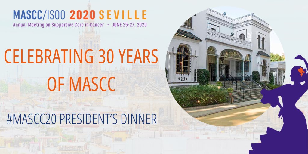 CancerCareMASCC's tweet photo. Join us at the #MASCC20 President’s Dinner, as we celebrate 30 years of MASCC in true Sevillian style!
Villa Luisa’s exquisite living rooms and her magnificent glass pavilion promise to create a truly memorable night at #MASCC20.
For more details visit: https://t.co/O4AqH9vsHh https://t.co/2XTzkW33Em