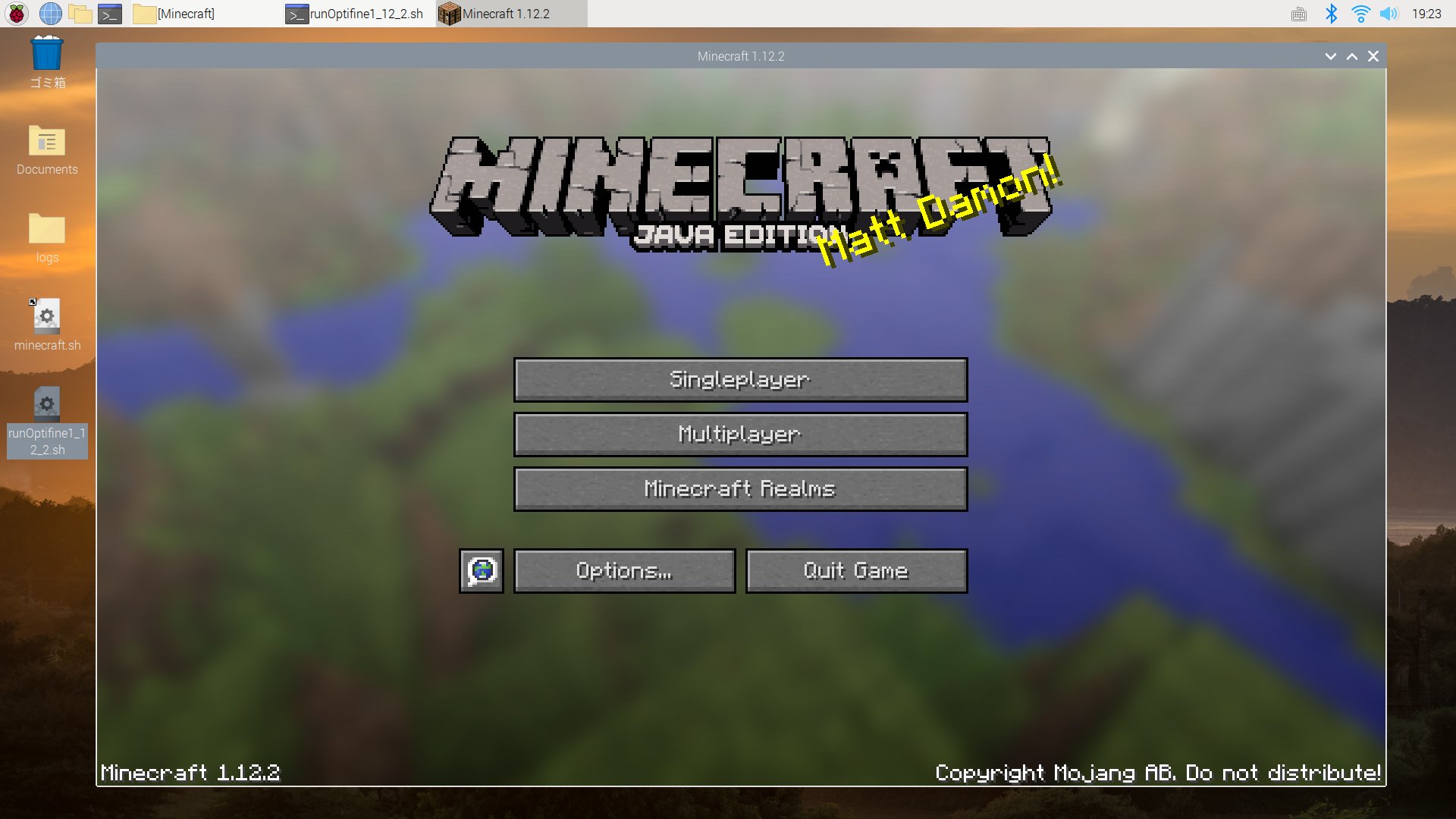 Ni Lab Minecraft Java Edition 最新版は動作しなかったのでバージョン 1 12 2 を使う ウィンドウを大きく広げたら重くて動かない ラズパイのスペックは Quad Core 1 2ghz Broadcom m27 64bit Cpu Arm Cortex A53 Broadcom Videocore Iv
