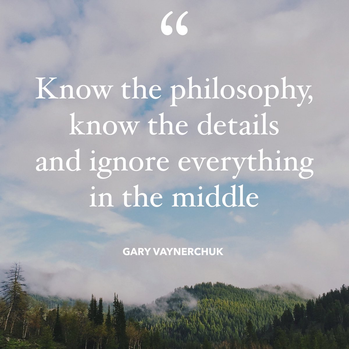masters_biz's tweet image. Know the philosophy, know the details and ignore everything in the middle 

Gary Vaynerchuk (@garyvee)

#mastersofbusiness #business #quote #inspiration #success