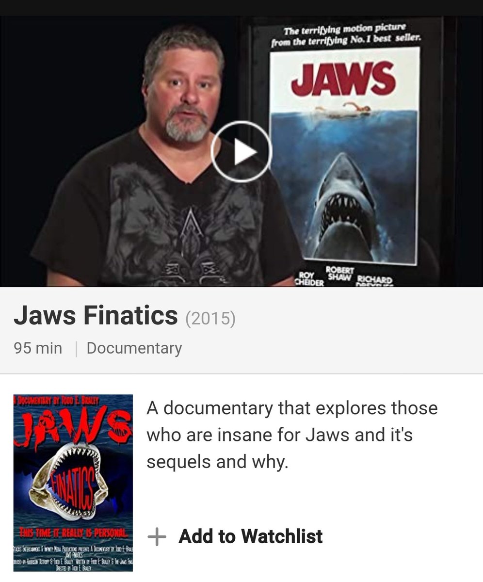 TheWellDrinker's tweet photo. This was added to Amazon Prime today. Has anyone seen it? Sounds really interesting #JawsFinatics https://t.co/hOOfCGUAb1