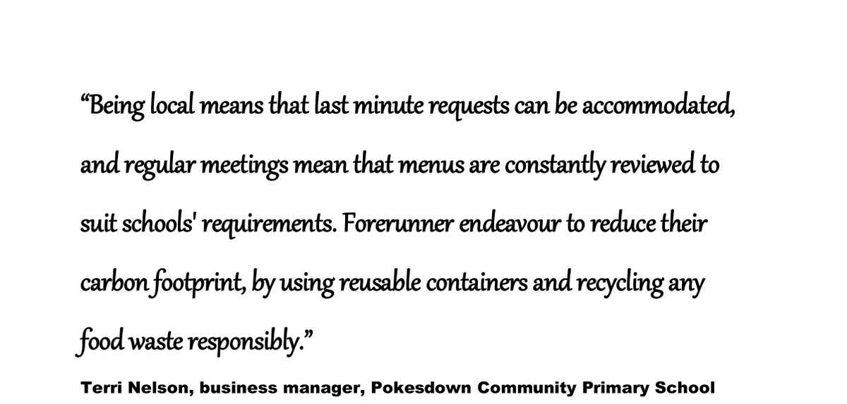 ForerunnerMeals's tweet image. Providing healthy lunches in the most sustainable way is what Forerunner is all about. That’s why we’re a local company for local schools. #schoolmeals #dorset #edutwitter