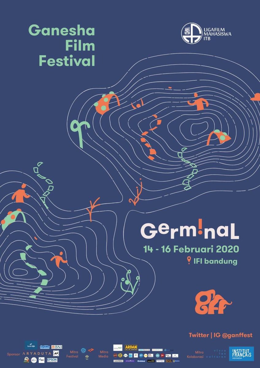 [GANESHA FILM FESTIVAL 2020]

Dengan bangga, Liga Film Mahasiswa ITB mempersembahkan Ganesha Film Festival 2020!!

🗓: 14 - 16 Februari 2020
🏢: IFI Bandung

Untuk info lebih lanjut, silahkan mengunjungi website ganffest.com atau media sosial kami