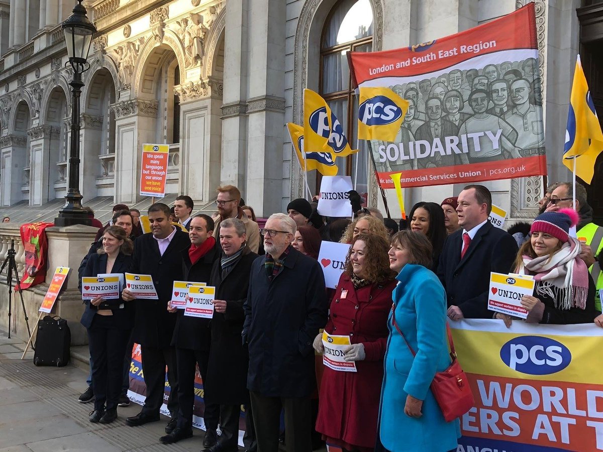 This morning, with <a href="/RachaelMaskell/">💙Rachael Maskell MP</a> and other Labour MPs, I was proud to join cleaners, porters and maintenance workers from the Foreign Office who are on a month-long strike for better pay and union rights.

Full support to the <a href="/pcs_union/">PCS Union (pcs.org.uk)</a> strikers.
